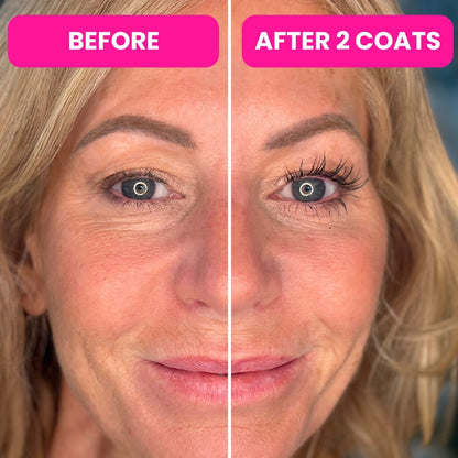 PrimeLash Mascara for Older Women – Volumizing, Incredible Length in 2 Coats – Long-Stay, Zero Clumps, Hypoallergenic (Black)